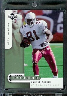 2005 Upper Deck Foundations Football Card # 2 Anquan Boldin Arizona Cardinals - Mint Condition - In Protective Display Case !