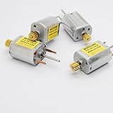Dowonsol 4個 030 dc マイクロモーター 12V 50mA 13100RPM カーボンブラシ 銅製ギア 二軸