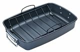 Master Class Heavy Duty 42.5cmx29.5cmx7cm Non-Stick Roaster with Rack, Gift Boxed