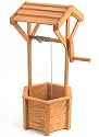 Solid Wood Wishing Well Planter / Garden Feature