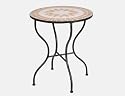 Siena Garden Tisch Finca, Ø 60 x H 71 cm, Gestell schwarz/mit Mosaik-Platte 60 cm rund