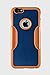 iPhone 6 Plus Case, 6s Plus SaharaCase Protective Kit + [Tempered Glass Screen Protector] Rugged Slim Fit Cover [Shock-Absorbing Reinforced Bumper] Scratch-Resistant Hard Back (Blue/Orange)