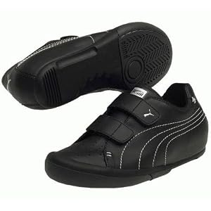 Puma French 77 Velcro Black Shoes RRP £40.00 (5 uk)