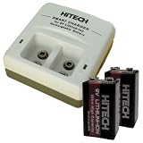 Hitech - Two 9V Lithium-Ion Batteries and Charger Set