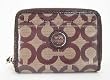 Coach Signature Alex Coated Medium Zip Around Wallet Khaki