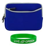 Dual-Pocket Neoprene Sleeve Case for Amazon Kindle 2 (Kindle NOT Included), Dark Blue