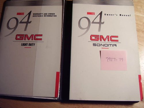 1993 GMC Sonoma Owners Manual