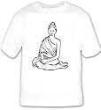 T-shirt with "black and white", sculpture, religion
