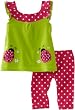 Hartstrings Baby-Girls Infant Cotton Jersey Flutter Sleeve Tunic And Printed Legging Set