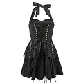 Neckholder-Kleid LITTLE GOTHIC DRESS black