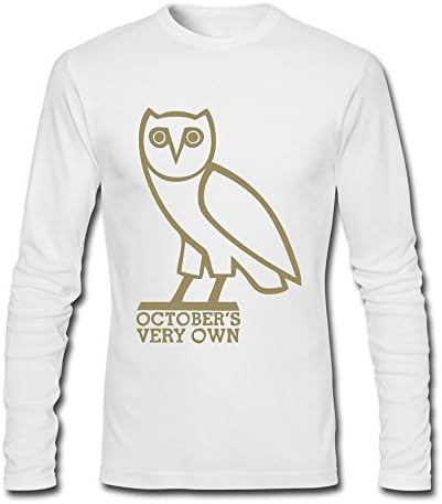 Men's Cool OVOXO Drake O-neck Long Sleeve Tshirt Small White