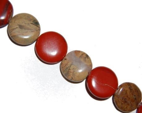 Rainbow jasper beads coin, 20x20mm, sold per 16-inch strand