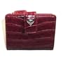 Mundi Moc Croc Photo Flip Bifold Wallet in Choice of Colors (Dark Red)