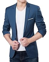 Vobaga Men's Slim Fit Stylish Casual One Button Suit Sport Coat Jacket Business Blazers