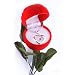 Sterling Silver Ruby Heart Pendant with 18 Chain and Rose Gift Box