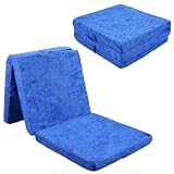 Gästebett, Gästematratze, Gäste Matratze, Bett, Campingbett, Reisematratze, Klappmatratze, Faltmatratze zusammenklappbar, faltbar,Farbe: marineblau blau (195x65cm) – VERSANDKOSTENFREI -