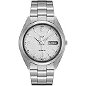 Seiko Mens Automatic Off-White Dial Stainless Steel Watch SNX121K
