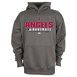 Anaheim Angels MLB Youth "JV" Hooded Sweatshirt (Dark Red) (Small)