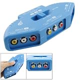 Gino Sky Blue Box 3 Input 1 output AV RCA Audio Video Selector Switch