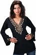 Black long sleeves Kurti/Tunic with designer bead work