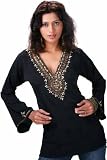 Black long sleeves Kurti/Tunic with designer bead work