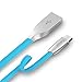 IMKEY Premium 6.5 Feet Tangle-Free Zinc-Alloy Micro USB 2.0 Sync Data Fast Charging Cable for Samsung Galaxy S7/ S6 / Edge, S4/ S3/ Note 5/4 / 2,Google Nexus,LG,HTC,BlackBerry and More - (Blue)