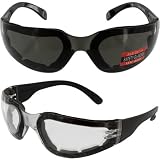 Rider Motorcycle Sunglasses Clear and Smoke Sale! Foam Padded Eyewear