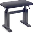 Stagg Hydraulic Piano Bench - Black Gloss and Black Velvet