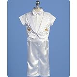 Angels Garment Baby Boys White Pants Set Christening Outfit 3-24M