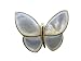 White Mother Of Pearl Pure Butterfly Pendant, 14k Gold