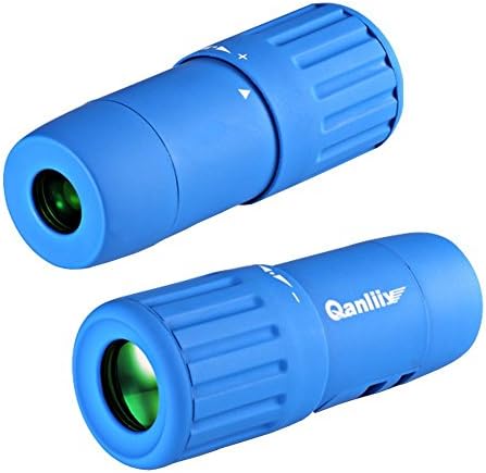 Teyeleec Mini Pocket Scope Monocular 10 X 18 Colorful Telescope for Bird Watching Wildlife or Scenery 10x Monocular Zoom Steady Viewing Optics Zoom Scalable Telescopic 0.5m/ 2000m (Blue)