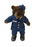 Stuffed 10 teddy bear in personalized custom embroidered U.S. Air Force Enlisted Service Dress Military Uniform