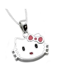 Sterling Silver Cute Kitty Pendant