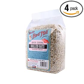 Bob's Red Mill Oats Rolled Quick, 32-Ounce (Pack of 4)