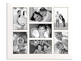 Malden 2010-70 Berkeley 4 by 6 Beveled Wood Edge 7 Opening Collage, White