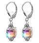 scer013 Made with Swarovski Elements� Crystal Sterling Silver Designer Leverback 1" Long Dangle Earrings