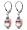 Romantic Swarovski Crystal Sterling Silver Designer Leverback 1" Long Dangle Earrings