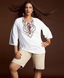 INC International Concepts? Plus Size Embroidered Tunic & Bermuda Shorts