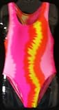 Girls 1 PC T-Back Pink/Yellow Tie Dye