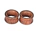 Longbeauty Pair Vintage Brown Natural Wood Hollow Tunnels Ear Plugs Stretcher Gauges 10MM