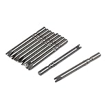 uxcell　U型ドライバービット　磁気有り　ダークグレー　5mm　チップ　U8　スパナ　10個入り