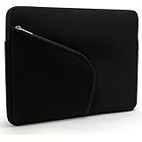 Lavievert Soft Neoprene(Water Resistance) Macbook Sleeve Laptop Case Notebook Bag Macbook Cover with Extra Pocket In Front(Easy to Collect Your Small Things) for 15 inch Macbook Retina Pro, 15 inch Macbook Pro and Most Popular 15-15.6 Inch MacBooks / Netbooks / Laptops / Notebooks - Black