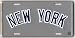 New York Yankees Road Jersey Classic Metal Auto Tag Embossed