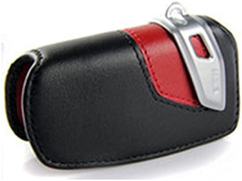 Genuine Real Leather Remote Key Case Cover Bag Holder For BMW Series F01 F02 F30 F25 F10 F07 F12 F20 Black &amp; Red