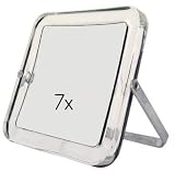 Rucci Square Stand Mirror,Acrylic, 1X/7X