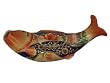 Chinese porcelain fish "box" - hand painted, blue and orange colors