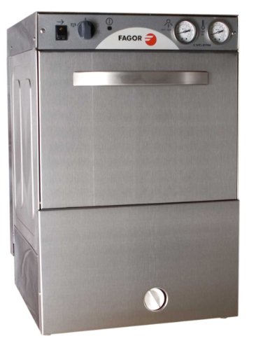Fagor Commercial Warewashing LVC-21W Light Volume Compact Commercial Undercounter High-Temp Glass/Dishwasher - 16 x 16 Racks