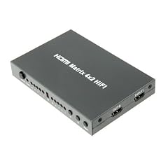 KanaaN HDMI Matrix 4x2 Splitter Switch Umschalter - 3D - FullHD 1080p + Fernbedienung + HDMI 1.3b (High Speed 4 zu 2 - Switch Umschalter Splitter Verteiler + SPDIF/ Toslink und 3,5mm Klinke Audio Ausgang, HD)