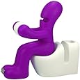 1 X Butt Station Tape Dispenser, Pen & Memo Holder, Paper Clip Storage, Purple