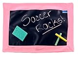 Princess Linens Doodlebugz Chalk Talk Chalkboard Placemat Light Pink